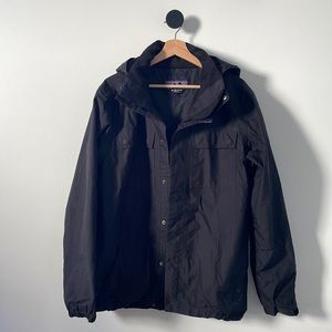 Black Patagonia rain coat